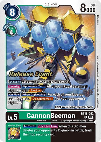 CannonBeemon [BT18-052] [Promociones del sobre especial de lanzamiento Ver.2.0]