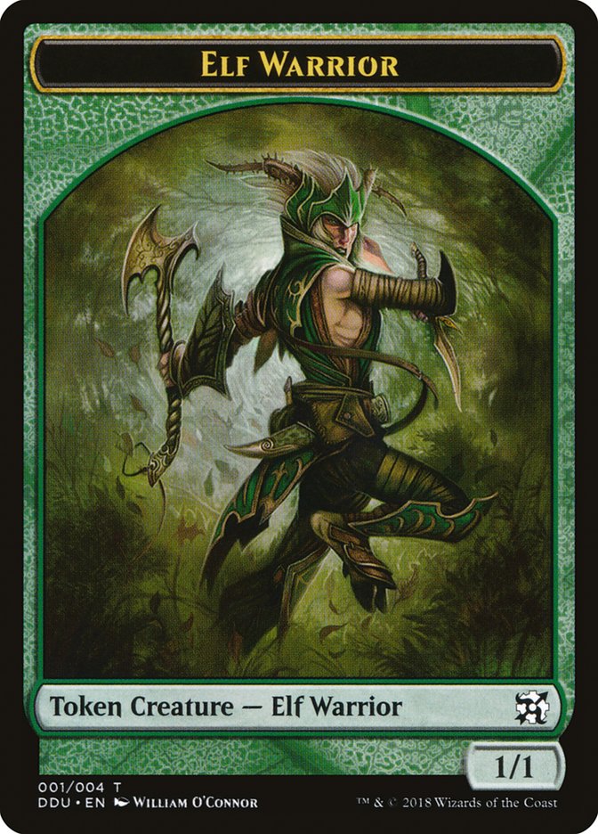 Ficha de Guerrero Elfo [Duel Decks: Elves vs. Inventors Tokens]