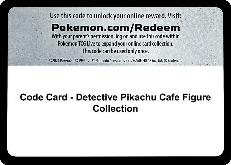 Image for Code Card - Detective Pikachu Cafe Figure Collection - Pokemon