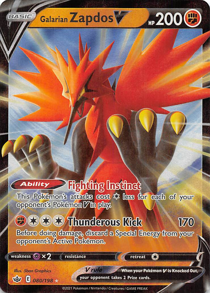 Zapdos de Galar V (080/198) [Espada y Escudo: Reinado Escalofriante]