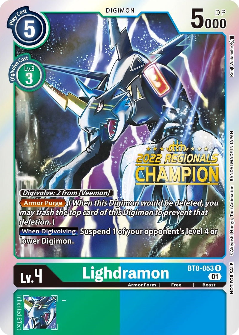Lighdramon [BT8-053] (Campeonato Regional Offline de 2022) (Campeón Online) [Promociones Despertar Nuevo]