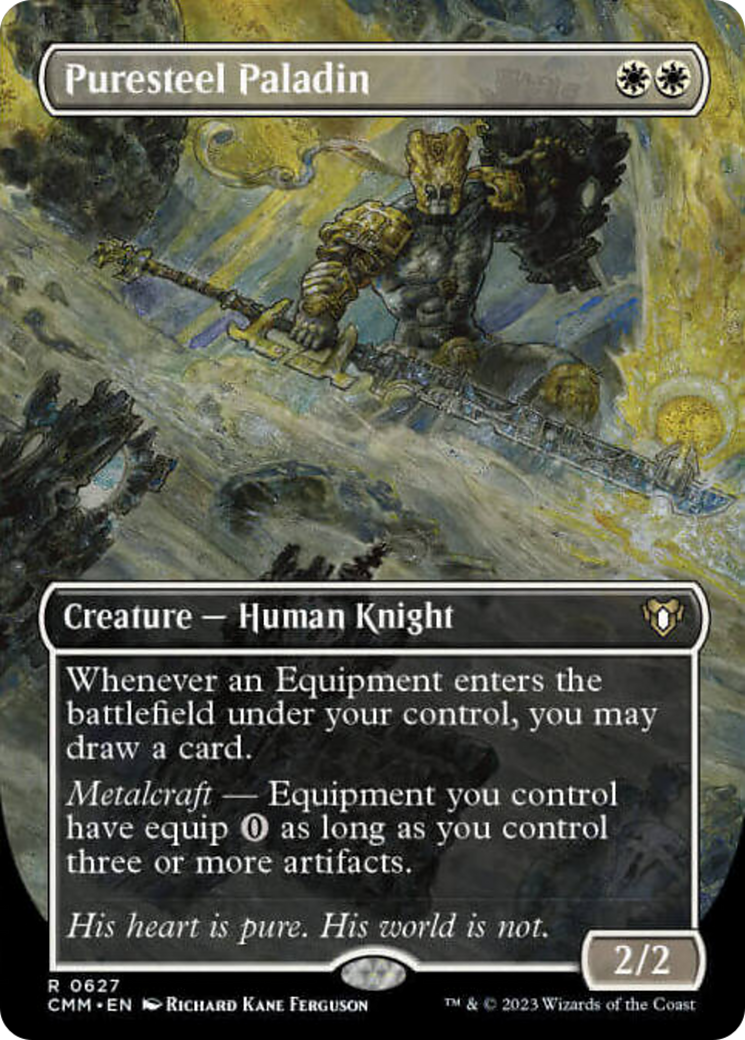 Paladin de Puracier (illustration alternative sans bordure) [Commander Masters]