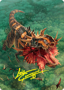 Carte d'Art Gigantosaurus (53/54) (Signature Estampillée Or) [Série d'Art Foundations]