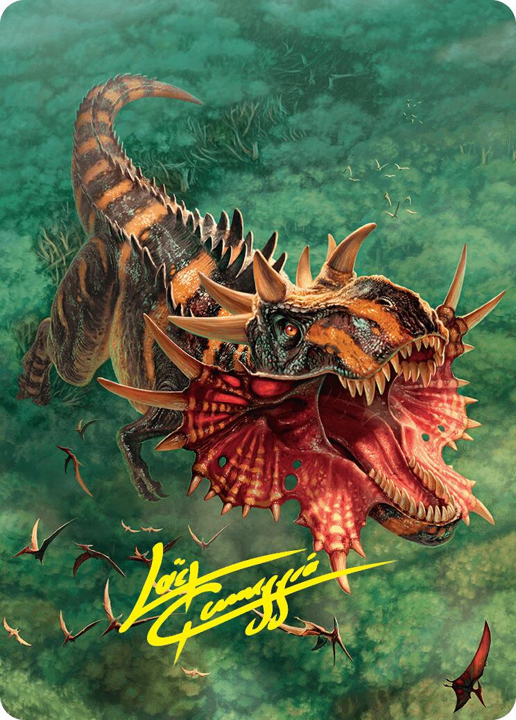 Carte d'Art Gigantosaurus (53/54) (Signature Estampillée Or) [Série d'Art Foundations]