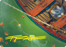 Carte d'art de canne à pêche (18/54) (Signature estampée or) [Série d'art Foundations]