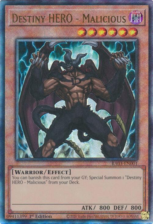 Destiny HERO - Malicious (UTR) [RA03-FR001] Ultimate Rare Prismatique