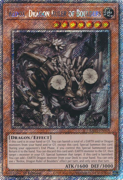 Redox, Souverain Dragon des Rochers (Secrète Rare Platine) [RA03-FR008] Secrète Rare Platine