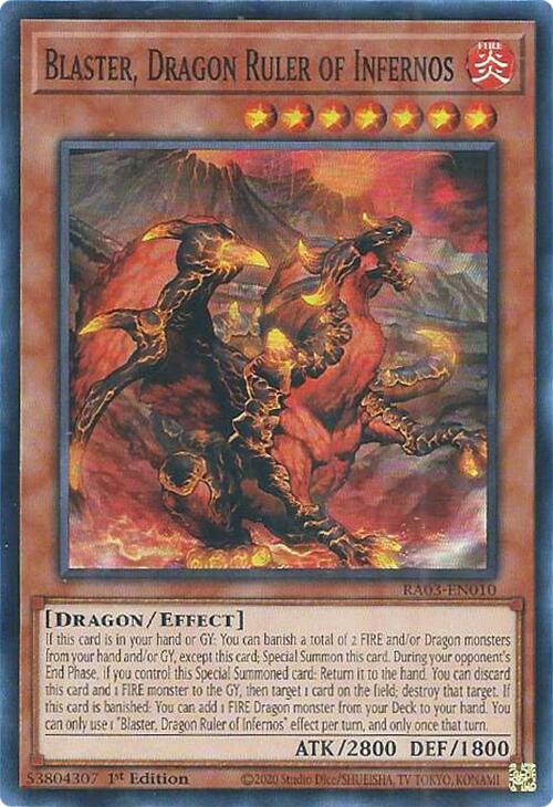 Blaster, Souverain Dragon des Enfers Ardents [RA03-FR010] Super Rare