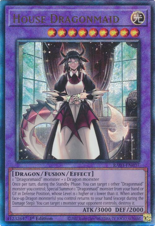 Servante Dragon de la Maison (UTR) [RA03-EN037] Prismatic Ultimate Rare