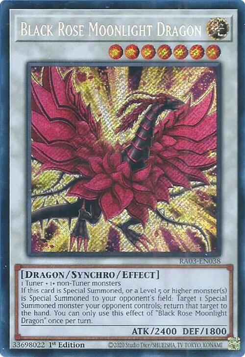 Dragon Rose Noire Clair de Lune (Secrète Rare) [RA03-EN038] Secrète Rare