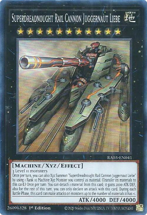 Super Cuirassé Canon Ferroviaire Juggernaut Liebe [RA03-FR041] Super Rare