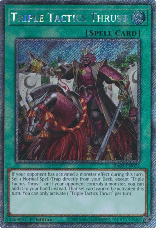Triple Tactics Thrust (Secrète Rare Platine) [RA03-FR072] Secrète Rare Platine