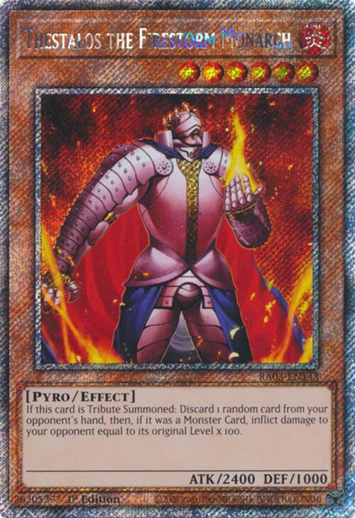 Thestalos, le Monarque du Brasier (Secret Rare Platine) [RA03-FR143] Secret Rare Platine