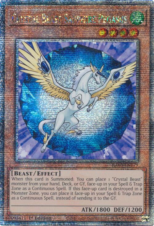Bête Cristalline Pégase Saphir (Quarter Century Secret Rare) [RA03-EN179] Quarter Century Secret Rare
