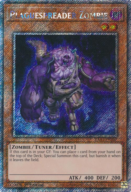 Zombie Porte-Pestilence (Secrète Rare Platine) [RA03-FR207] Secrète Rare Platine