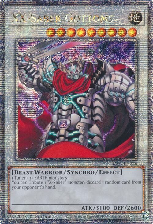 Gottoms, X-Saber (Quarter Century Secret Rare) [RA03-EN226] Quarter Century Secret Rare