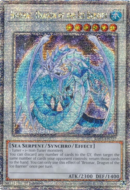 Brionac, Dragon de la Barrière de Glace (Secret Rare Quarter Century) [RA03-FR227] Secret Rare Quarter Century