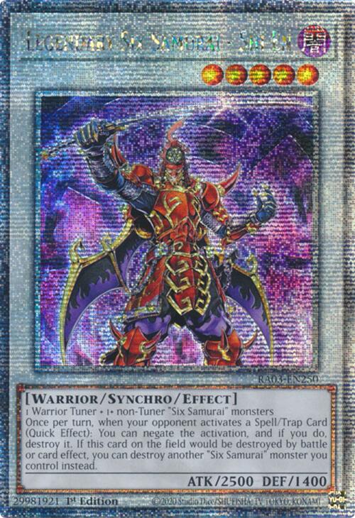 Six Samouraïs Légendaires - Shi En (Quarter Century Secret Rare) [RA03-FR250] Quarter Century Secret Rare