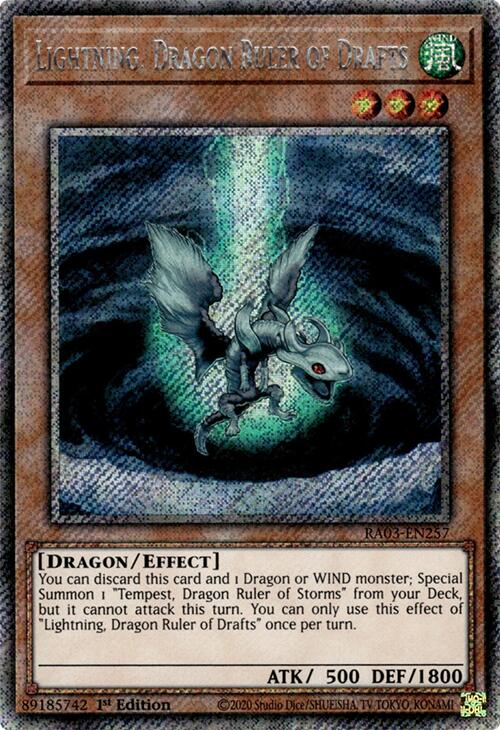 Lightning, Souverain-Dragon des Brouillons (Secret Rare Platine) [RA03-FR257] Secret Rare Platine