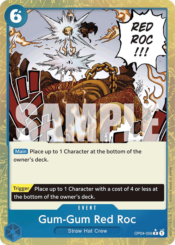 Gum-Gum Red Roc (Feuille texturée) [Booster Premium -Le Meilleur-]