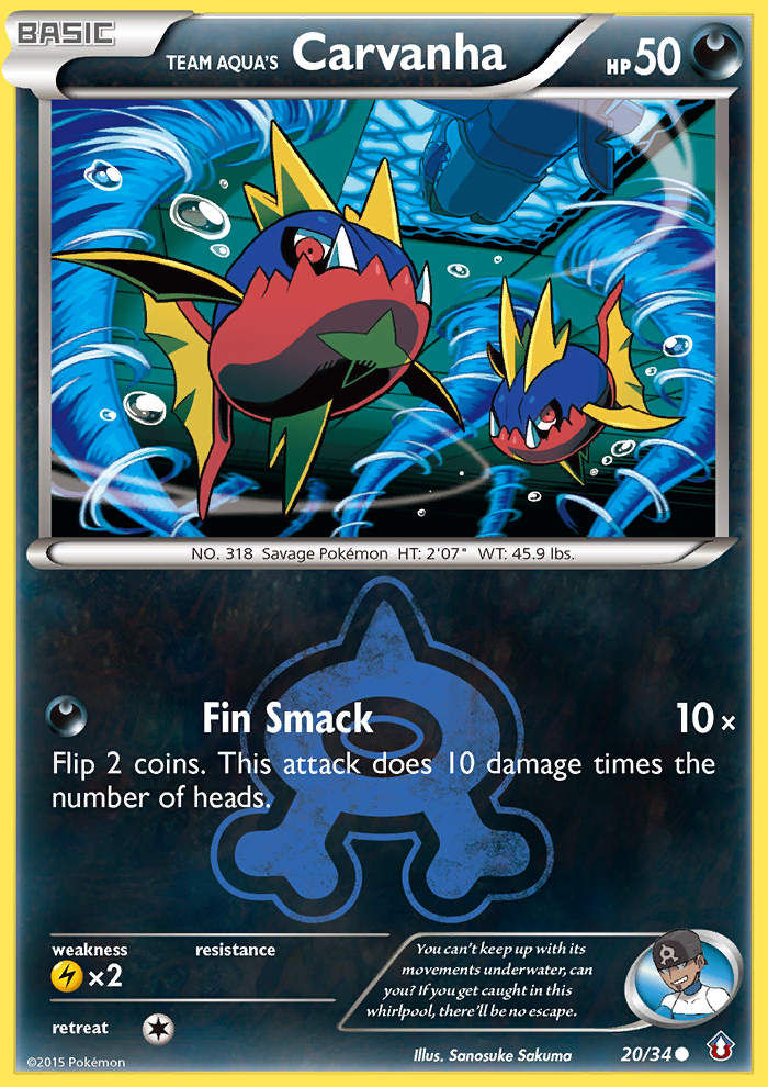 Carvanha de la Team Aqua (20/34) [XY: Double Crise]