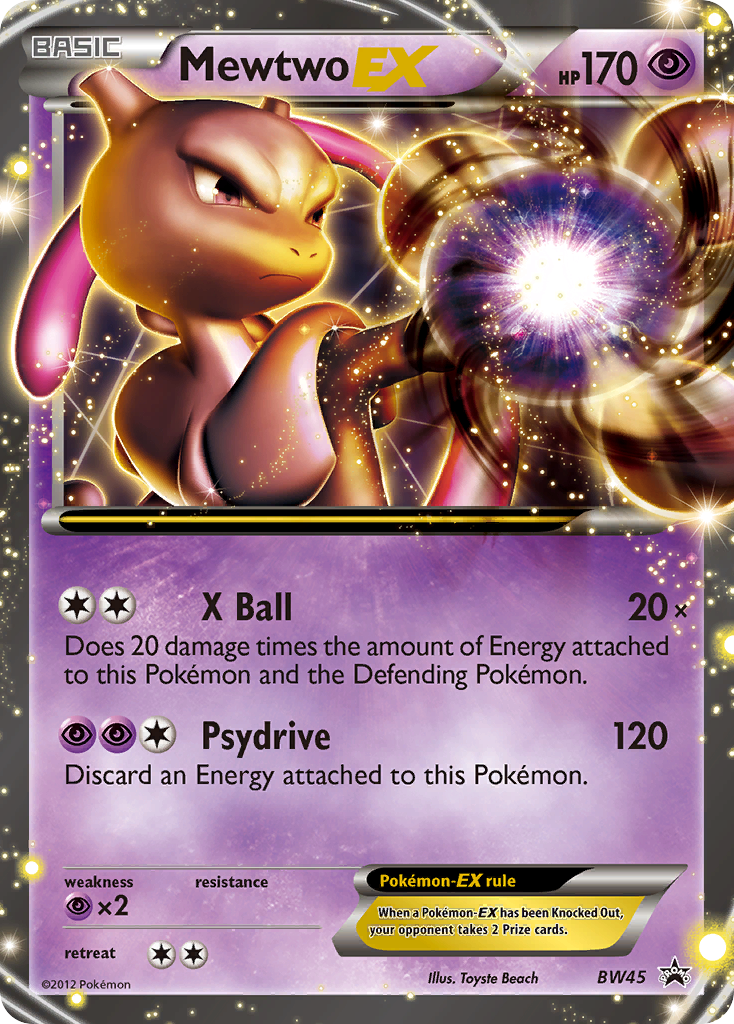 Mewtwo EX (BW45) [Noir & Blanc : Promos Étoiles Noires]