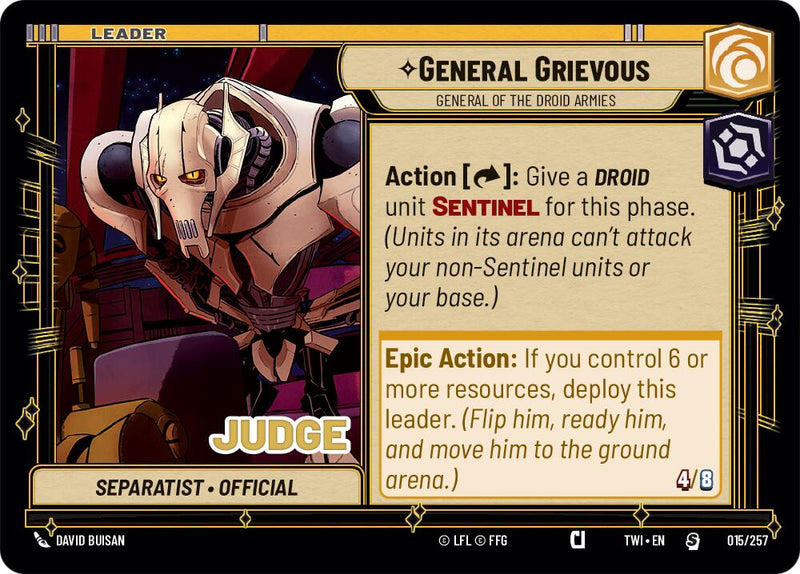 Général Grievous - Général des Armées Droïdes (002/002) (Préversion) (002/002) [Twilight of the Republic Promos]