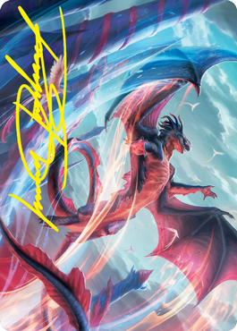 Galazeth Prismari, carte artistique (signature estampillée or) [Strixhaven : l'Académie des Mages, série artistique]