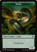 Jeton double face Zombie // Serpent [Jetons Éclipsés de Lorwyn]