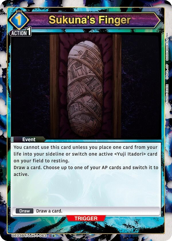 Image for Sukuna's Finger (C*) (UE03BT/JJK-1-063) (UE03BT) - Union Arena