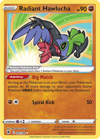 Hawlucha Radieux (081/189) [Épée et Bouclier : Astres Radieux]