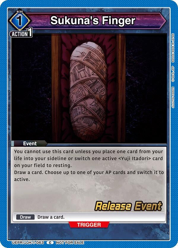 Image for Sukuna's Finger (UEPR/JJK-1-063) (UE03BT_RE) - Union Arena