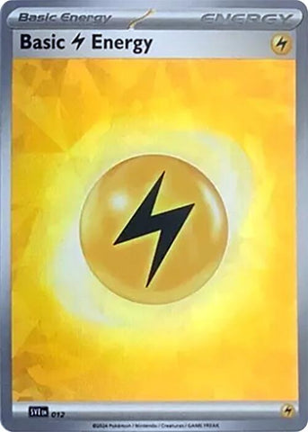 Energía Rayo Básica (012) (Holofoil de Hielo Agrietado) [Escarlata y Púrpura: Corona Estelar]