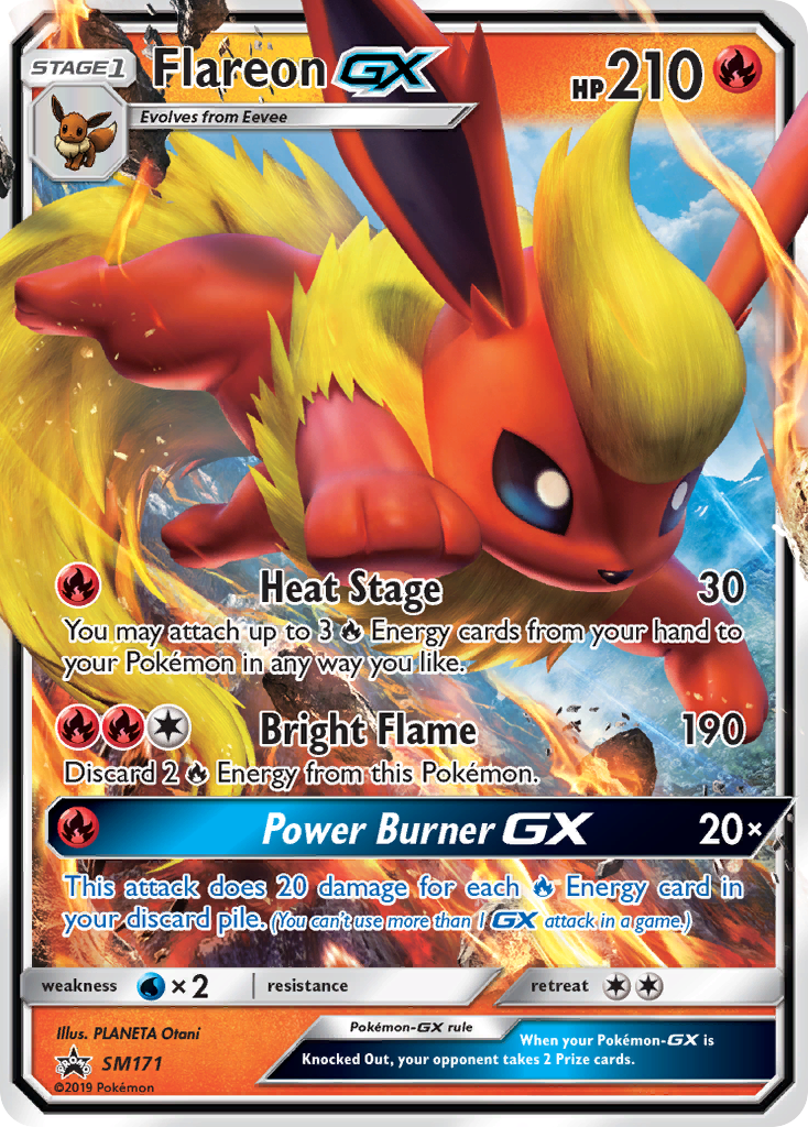Flareon GX (SM171) [Sol y Luna: Baraja Promocional de Estrellas Negras]