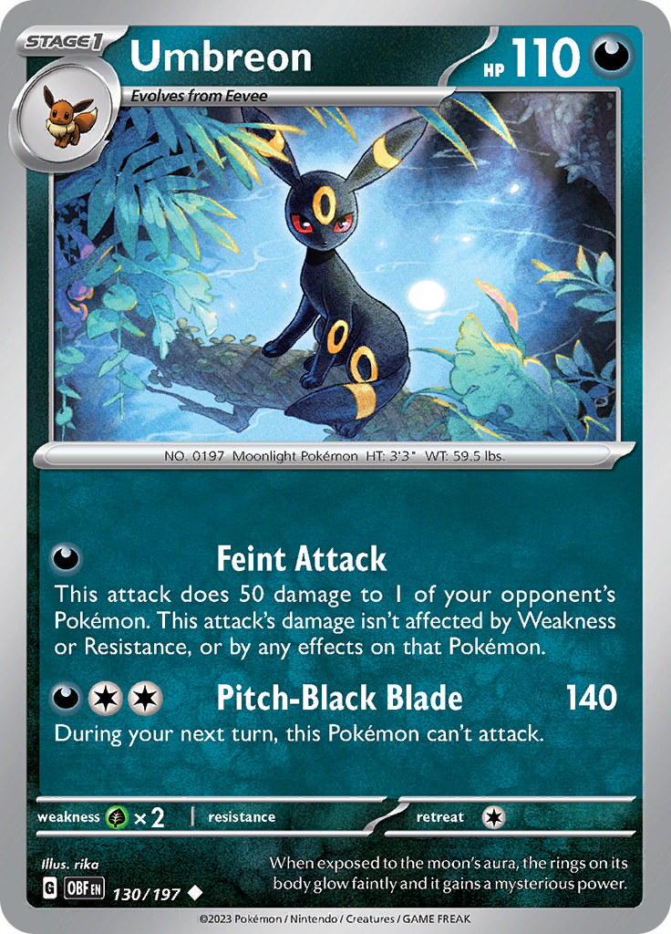 Umbreon (130/197) [Escarlata y Púrpura: Llamas Obsidianas]