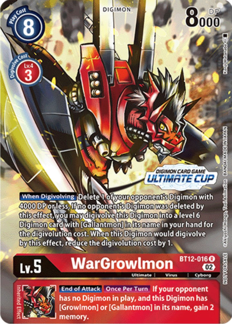 WarGrowlmon [BT12-016] (Copa Definitiva) [Promocionales de Across Time]
