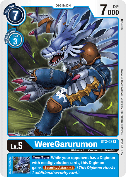 WereGarurumon [ST2-08] (Fiesta Tamer) [Mazo de Inicio: Promocionales Cocytus Blue]