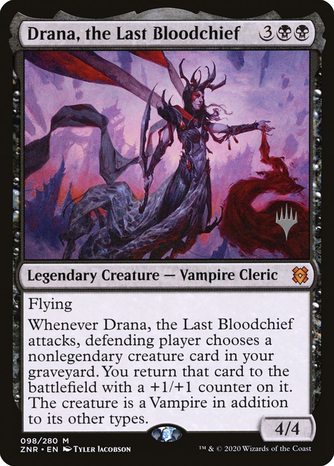 Drana, la última jefa de sangre (Paquete promocional) [Promos de Zendikar Rising]