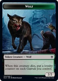 Lobo // Comida (17) Ficha de dos caras [Fichas de El Trono de Eldraine]