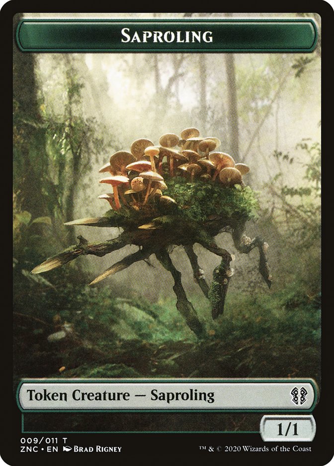 Bestia // Saproling Ficha de doble cara [Zendikar Rising Commander Tokens]