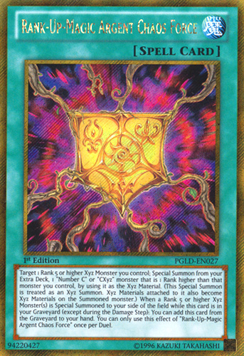 Force de Magie-Rang-Plus de Chaos Argenté [PGLD-FR027] Gold Secret Rare