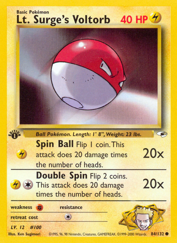 Voltorb de Lt. Surge (84/132) [Gym Heroes 1ª Edición]