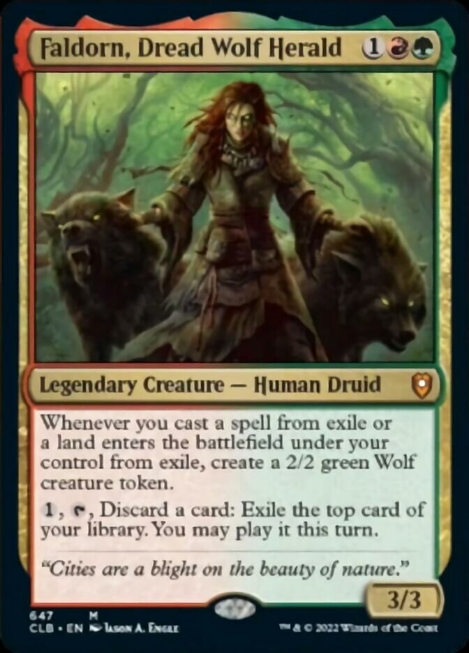 Faldorn, héraut du Loup redoutable [Commander Legends: Battle for Baldur's Gate]