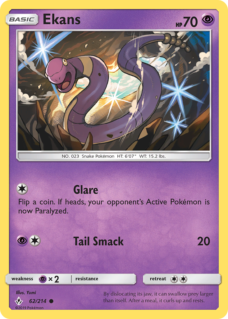 Ekans (62/214) [Sol y Luna: Lazos Indestructibles]