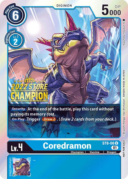 Coredramon [ST8-06] (Campeón de Tienda 2022) [Mazo de Inicio: Promocionales Ulforce Veedramon]