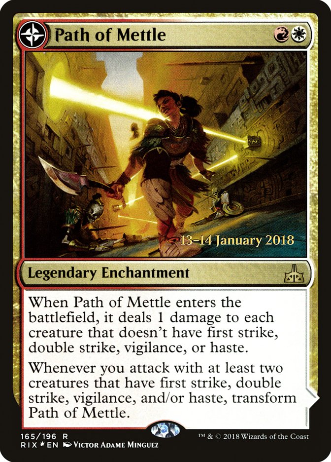 Sentier du courage // Metzali, tour du triomphe [Rivals of Ixalan Prerelease Promos]