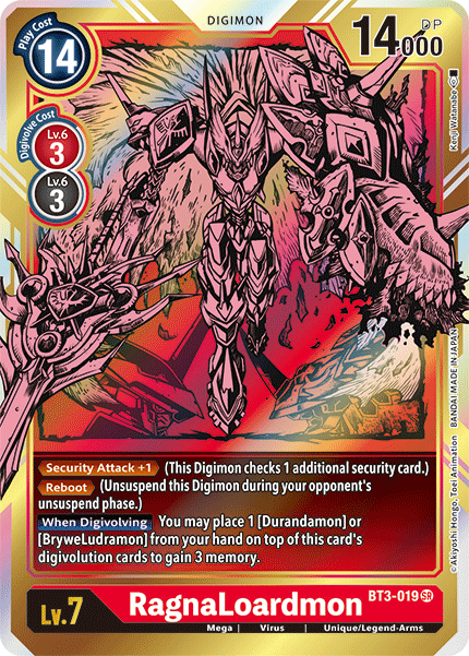 RagnaLoardmon [BT3-019] (Arte Alternativo) [Lanzamiento del Booster Especial Ver.1.5]