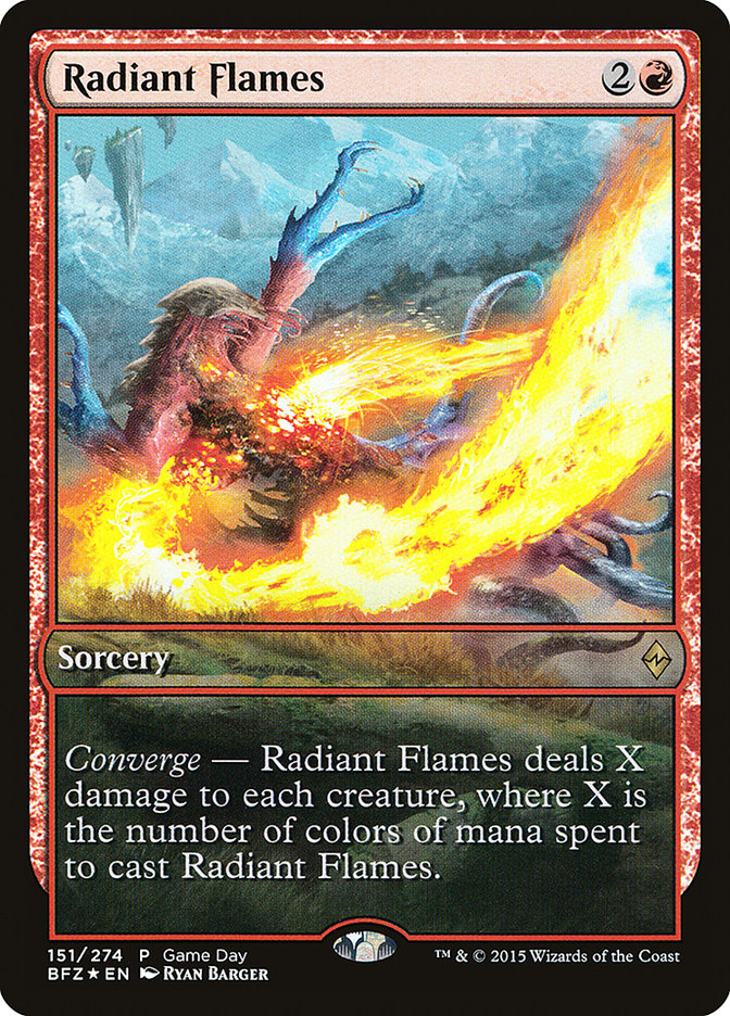 Flammes radieuses (Jour de jeu) [Promos Bataille pour Zendikar]