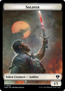 Soldat Kor // Jeton de Soldat Kor recto-verso [Jetons Commander Masters]