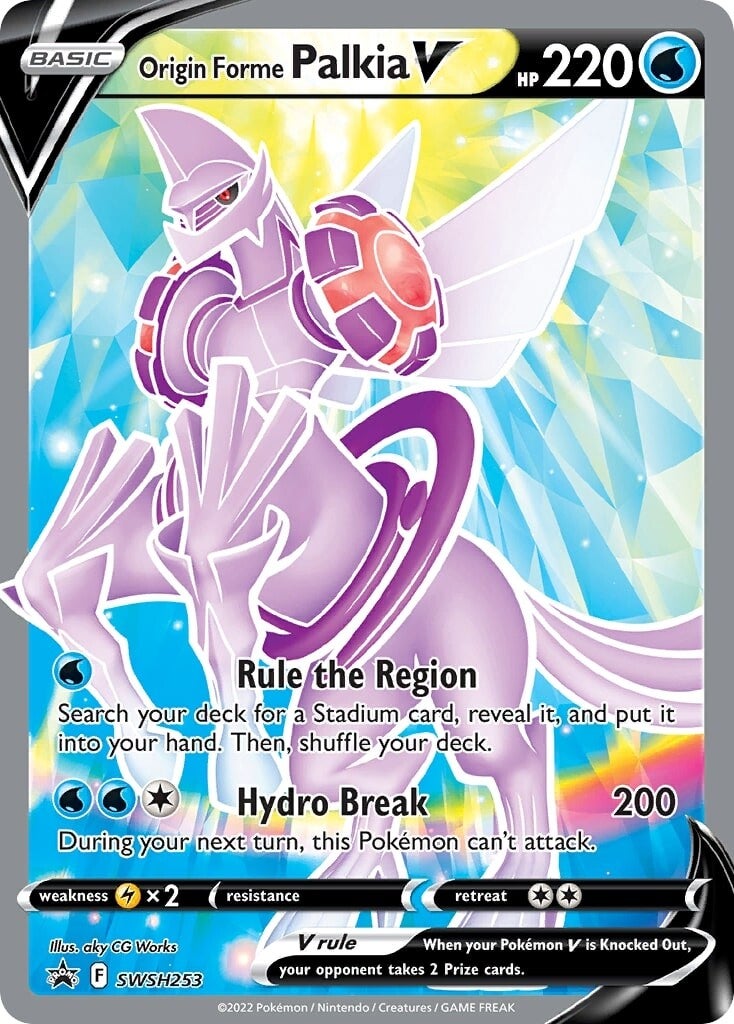 Palkia V Forma Origen (SWSH253) [Espada y Escudo: Promociones Black Star]